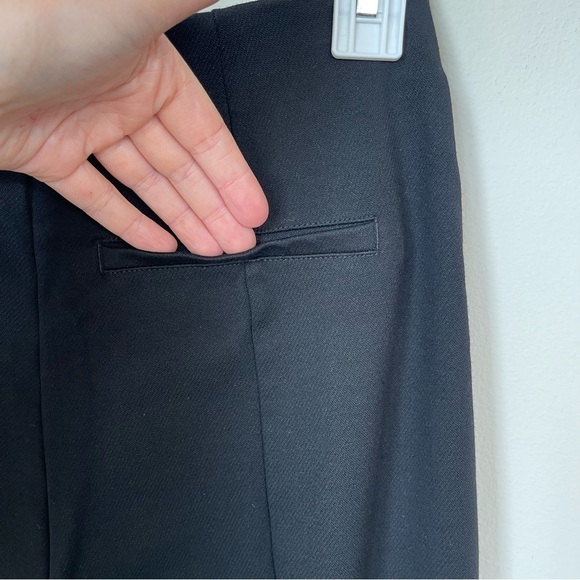 & Other Stories Black Pull On Bootcut Flare Slit Legging Pants Size 4 - Picture 7 of 12